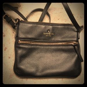 Kate spade black leather crossbody